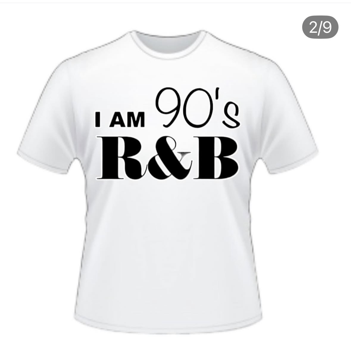 I AM 90s R&B white tee